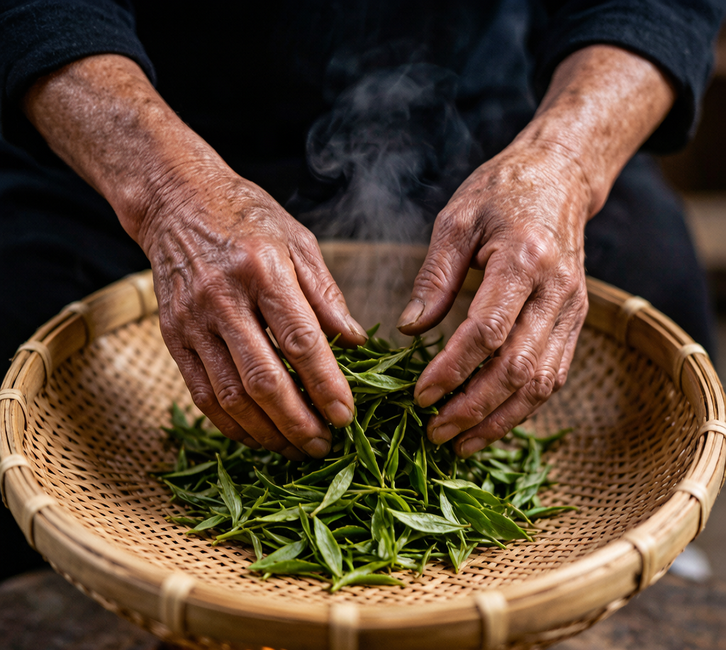 Chinese black tea leaf handling before packing